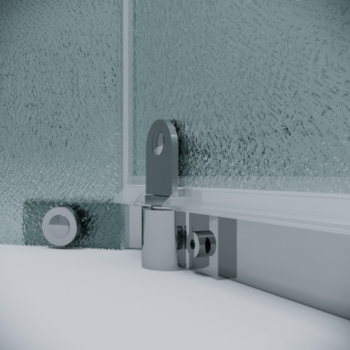 картинка Душ.ограждение 302.K33.03.9090.10.02 Pragma (90*90*195) трапеция,распашная,хром,стекло шиншилла,1ме от магазина Сантехстрой