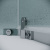 картинка Душ.ограждение 302.K33.03.9090.10.02 Pragma (90*90*195) трапеция,распашная,хром,стекло шиншилла,1ме от магазина Сантехстрой