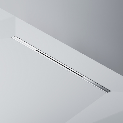 картинка W01SC-S11-080-05SB MasterFlow Трап для душа линейный универс затвор Slim line 80см цвет сталь мат от магазина Сантехстрой