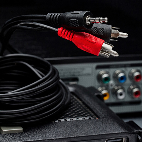 картинка Шнур Стерео 3,5мм - 2 RCA,  3м REXANT от магазина Сантехстрой