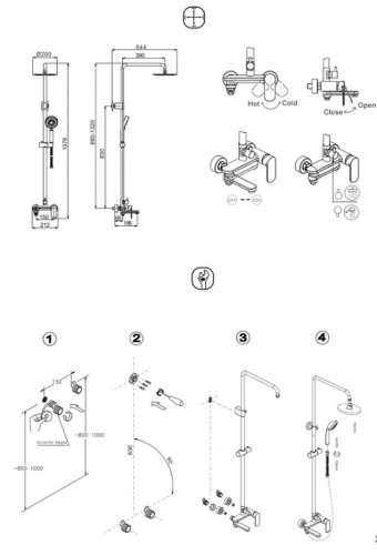 картинка Душевая система Bravat Opal C F6125183CP-A1-RUS Хром от магазина Сантехстрой