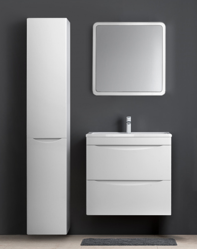 картинка Колонна универсальная "Бергамо L" с корзиной, Люкс антискрейтч белый, PLUS от магазина Сантехстрой