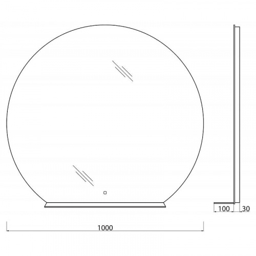 картинка Зеркало BelBagno spc-rng-1000-led-tch-mens от магазина Сантехстрой