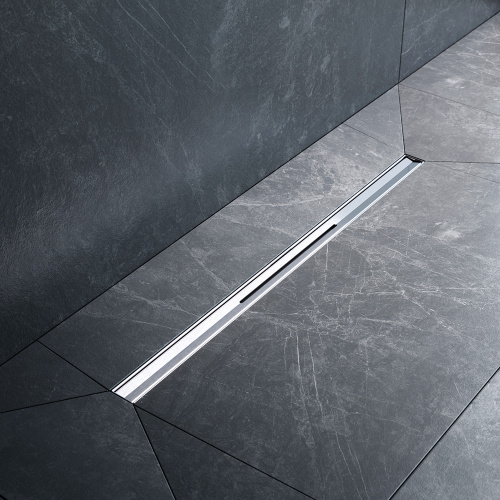 картинка W01SC-S11-060-05SB MasterFlow Трап для душа линейный универс затвор Slim line 60см цвет сталь мат от магазина Сантехстрой