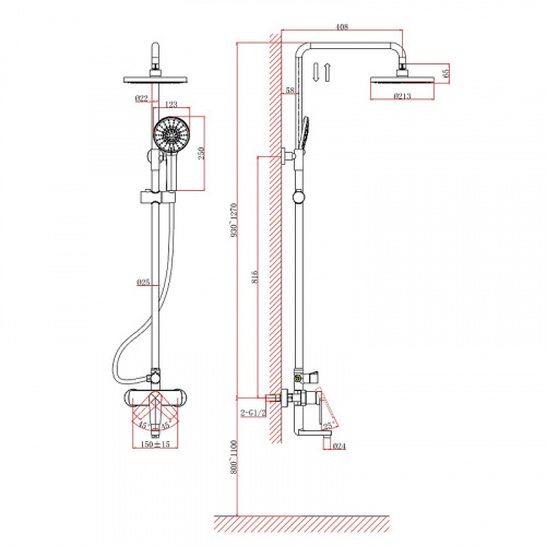 картинка Душевая система DK Bayern.Fürth (DA1523701B18) от магазина Сантехстрой