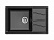 картинка Мойка кухонная GranFest VERTEX GF-V-780L чаша с крылом 780*500мм черный, мрамор от магазина Сантехстрой