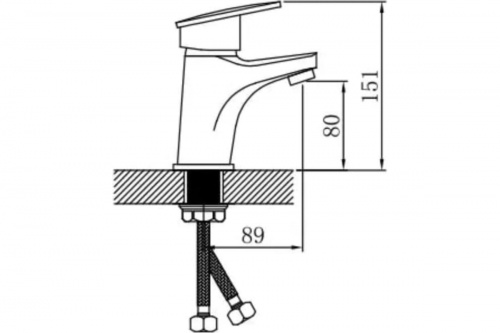 картинка Смеситель для умывальника D-Lin хром D110603 от магазина Сантехстрой