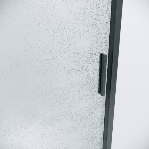 картинка Дверь в нишу 100.K33.05.110.21.02 Style (110*195) черный матовый, стекло шиншилла, 1 место от магазина Сантехстрой