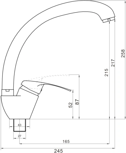 картинка Смеситель для кухни Savol S-T4101 от магазина Сантехстрой