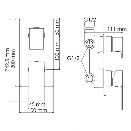 картинка Душевая система WasserKRAFT A16162 Черная матовая от магазина Сантехстрой