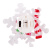 картинка Снеговик на снежинке RGB на присоске от магазина Сантехстрой