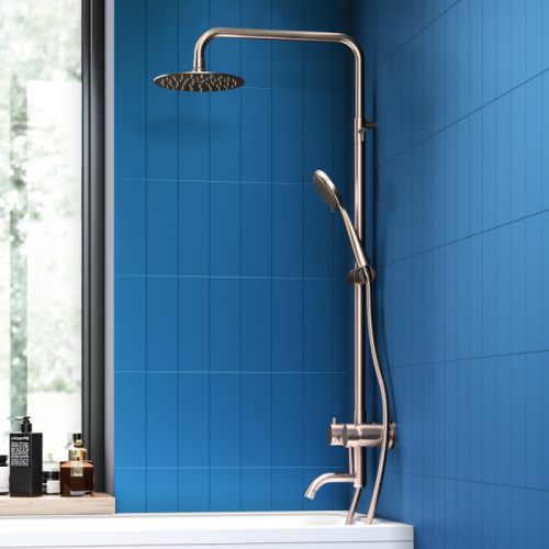 картинка D0703000SS Logic  new душевая система со смесителем из нержавеющей стали от магазина Сантехстрой