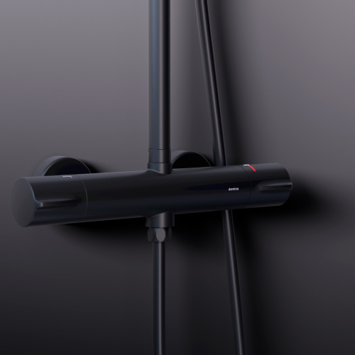 картинка 936800300 Scandinavian Pure душевая система с душевым ТМС смесителем, чёрный от магазина Сантехстрой