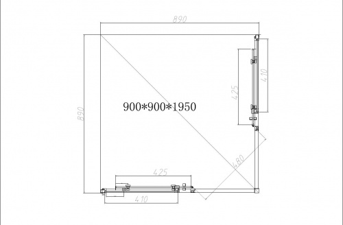 картинка Душевой уголок Slim-N VSS-4SN900CLGM, 900*900, вороненая сталь, стекло прозрачное от магазина Сантехстрой
