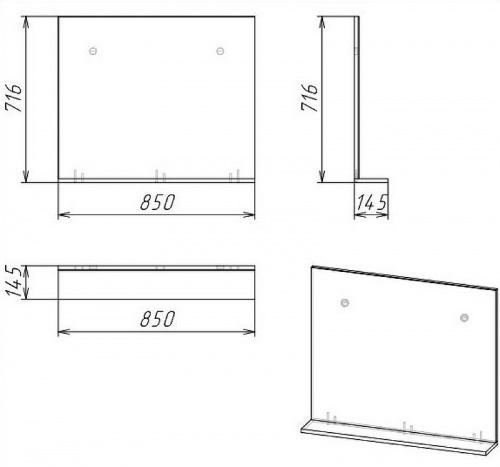 картинка Зеркало Grossman Тенза 85 208501 Веллингтон от магазина Сантехстрой