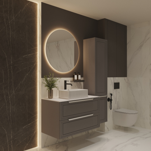 картинка Пенал подвесной Севилья, Платиновый от магазина Сантехстрой