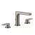 картинка Gessi Emporio Via manzoni Смеситель для раковины на 3 отверстия, донный клапан и соединительные шланги, цвет: Finox Brushed Nickel от магазина Сантехстрой