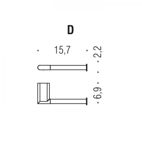 картинка Colombo Mini Держатель т/б правый , цвет: хром от магазина Сантехстрой