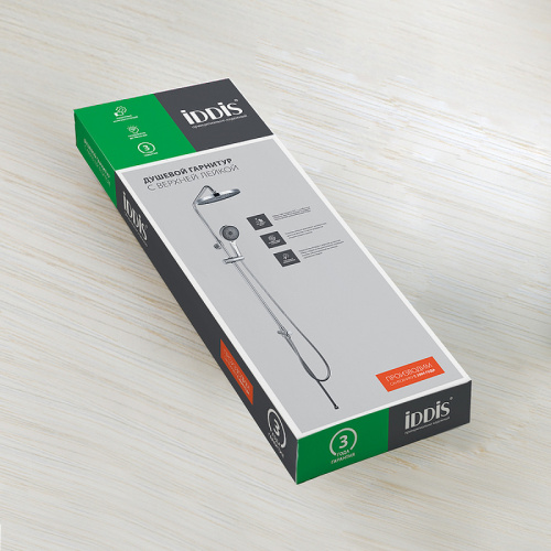 картинка Душевой гарнитур с верхней лейкой IDDIS SpaHome (SPA3F0Ci76) от магазина Сантехстрой