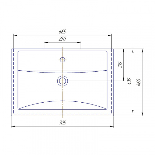 картинка Раковина Grossman Kirovit Фостер 70 15840 Белая от магазина Сантехстрой