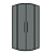 картинка Душ.ограждение 301.K33.02.9090.21.10 Cosmo (90*90*195) полукруг,раздвижн,черн.матов,стекло тонирован от магазина Сантехстрой