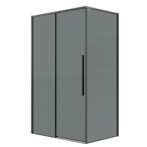 картинка Душевая перегородка 200.K33.01.80.42.10 Galaxy (80*195) графит сатин, стекло тонированное, 1 место от магазина Сантехстрой