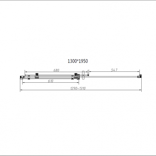 картинка Душевой уголок Como-N VSR-4CN9013CLB, 1300*900, черный, стекло прозрачное от магазина Сантехстрой