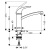 картинка HG Logis M31 Кухонный смеситель на 1 отв, однорычажный, поворотный излив 220мм,  h155мм, 1jet, цвет: хром от магазина Сантехстрой