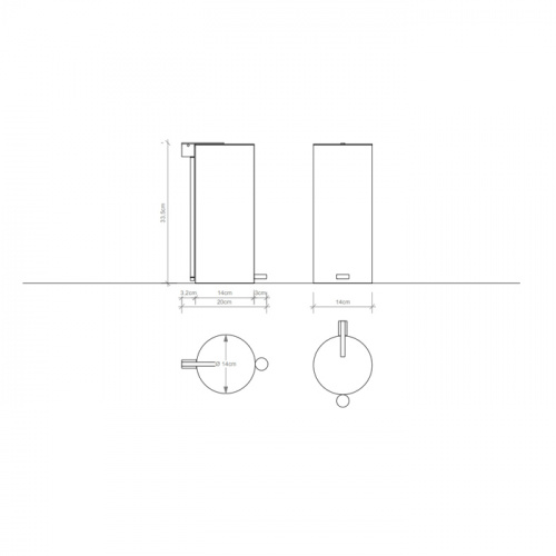 картинка DECOR WALTHER Bin 3 Ведро 14.5xh33.5см, с педалью и крышкой, цвет: хром от магазина Сантехстрой