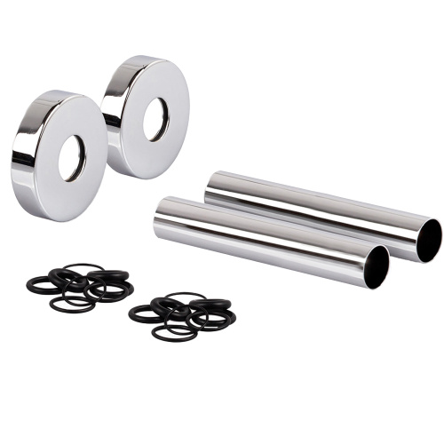 картинка Комплект декоративных трубок SR Rubinetterie 160хD 18-20-1/2" цвет хром от магазина Сантехстрой