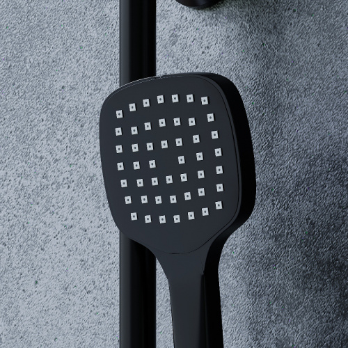 картинка D0712020 Norma душевая система с квадратными лейками, черная от магазина Сантехстрой