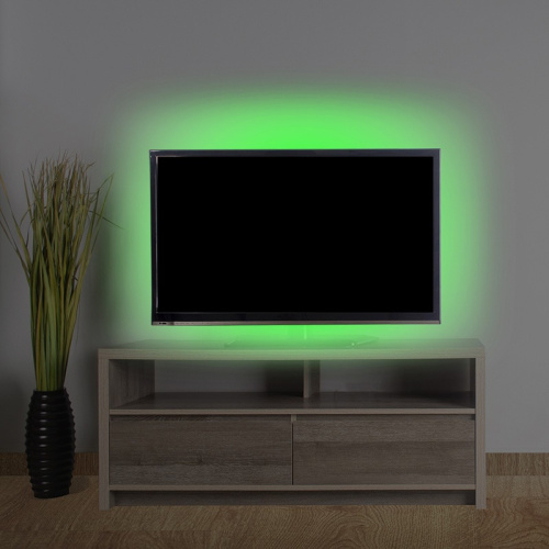 картинка LED лента 1м с USB коннектором 5 В,  8 мм,  IP65, SMD 2835, 60 LED/m,  цвет свечения зеленый LAMPER от магазина Сантехстрой