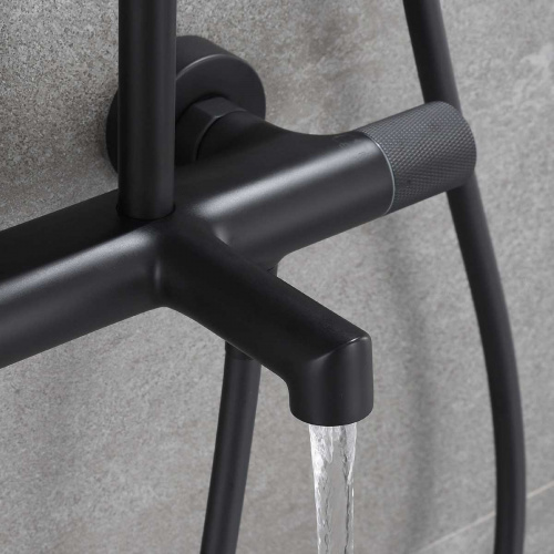 картинка Душевая стойка Desire VSFS-1D1TMB термостатическая, черный от магазина Сантехстрой