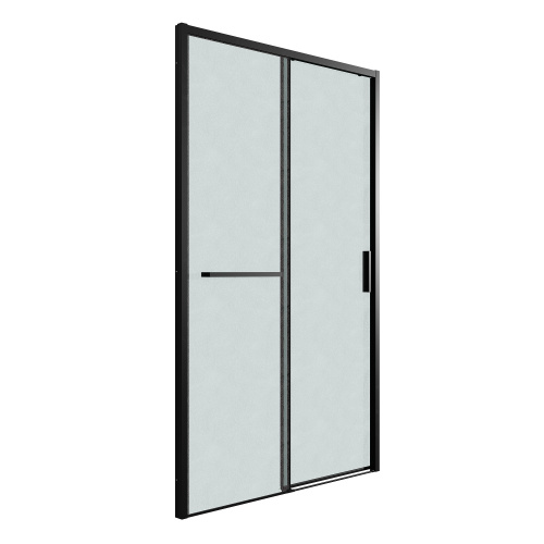 картинка Дверь в нишу 100.K33.05.110.21.02 Style (110*195) черный матовый, стекло шиншилла, 1 место от магазина Сантехстрой
