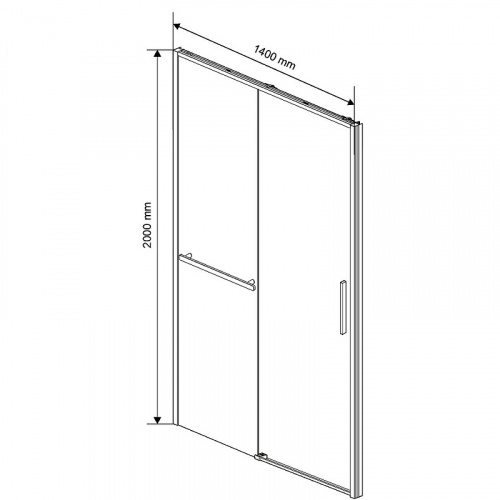 картинка Душевая дверь Vincea vds-1ss140clgm от магазина Сантехстрой