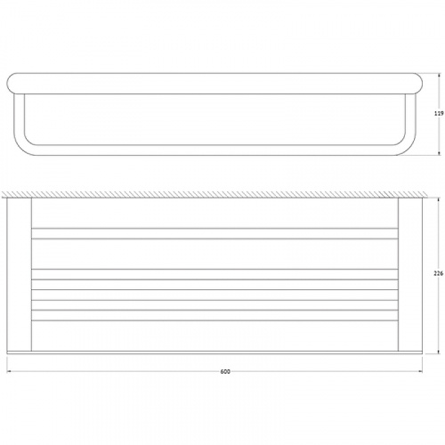 картинка Полка для полотенец Artwelle Schwarz 60 7781 Черная матовая от магазина Сантехстрой