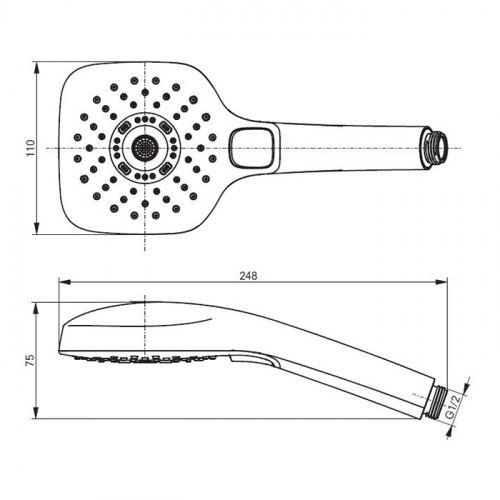 картинка TOTO SHOWERS Ручной душ, 110x75x248мм, трёхрежимный, Comfort Wave, Active Wave, Warm Spa, цвет: хром от магазина Сантехстрой