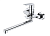 картинка смеситель для ванны с длинным поворотным изливом rush bali (ba3835-51)