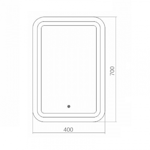 картинка Зеркало AZARIO Мальта 400х700 LED-подсветка с диммером, сенсорный выключатель (ФР-00001372) от магазина Сантехстрой
