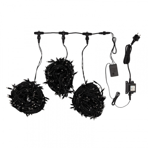 картинка Гирлянда LED ClipLight 24V,  3 нити по 20 м,  свечение с динамикой,  цвет диодов Мульти от магазина Сантехстрой