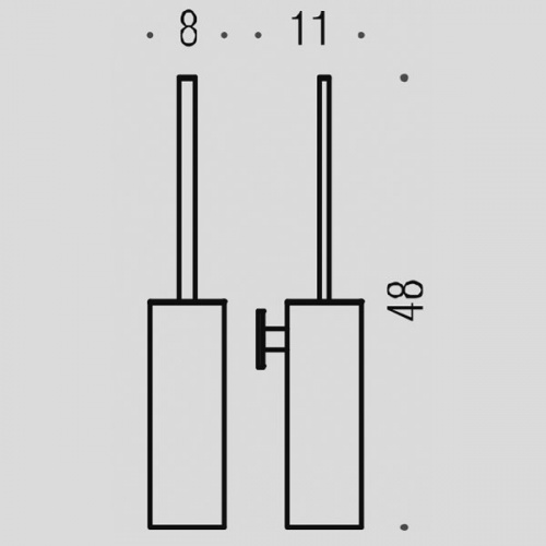 картинка Colombo Look Туалетный ёршик, подвесной, пластик, цвет: хром от магазина Сантехстрой