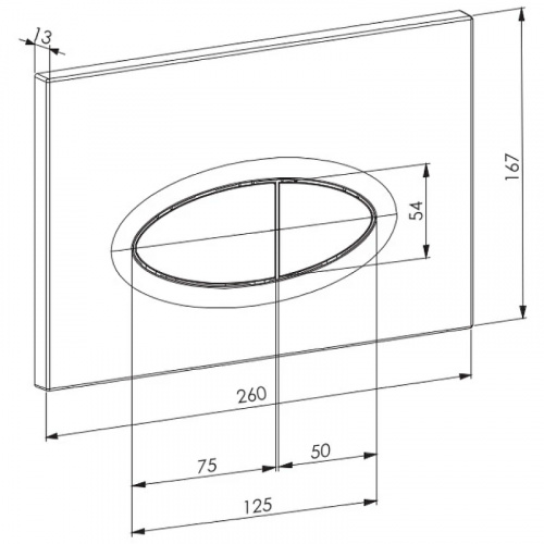 картинка Клавиша смыва DK хром Rhein.Marx (DB1399001) от магазина Сантехстрой
