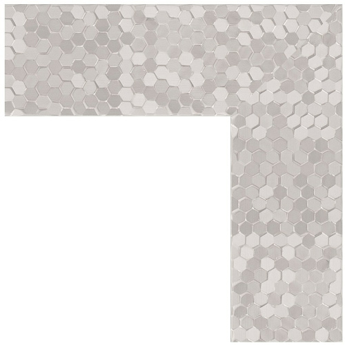 картинка Зеркало Evoform Definite 146х56 BY 3115 в багетной раме - Соты алюминий 70 мм от магазина Сантехстрой