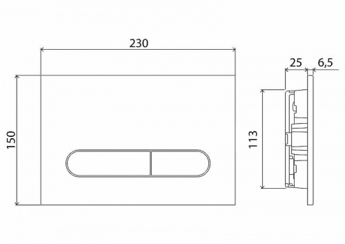 картинка Клавиша смыва BelBagno Prospero BB007-PR-NERO.M Черная матовая от магазина Сантехстрой