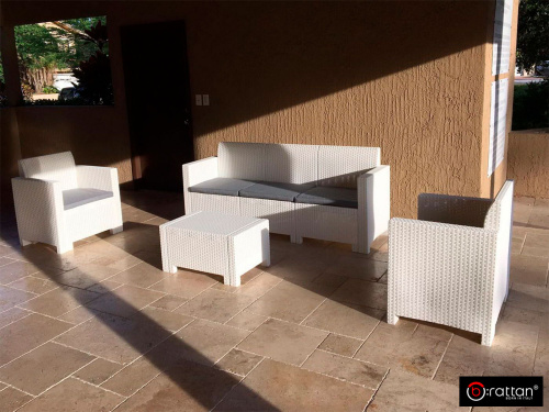 картинка Bica, Италия Комплект мебели NEBRASKA SOFA 3 (3х местный диван), белый от магазина Сантехстрой