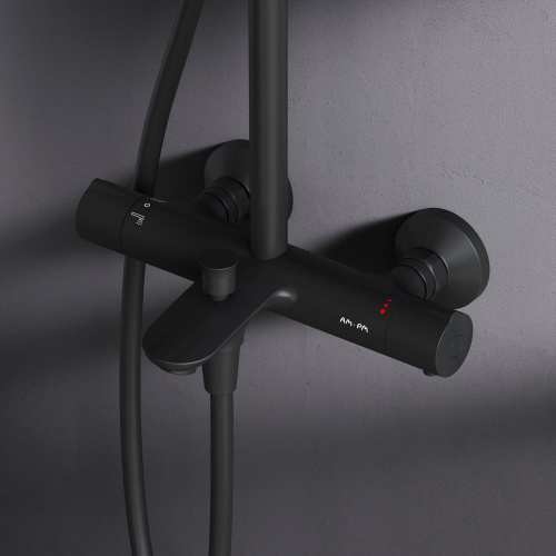 картинка F0780522 Like душ.система, набор: смеситель д/ванны/душа с термостатом, верх.душ.d 220 мм, ручной ду от магазина Сантехстрой