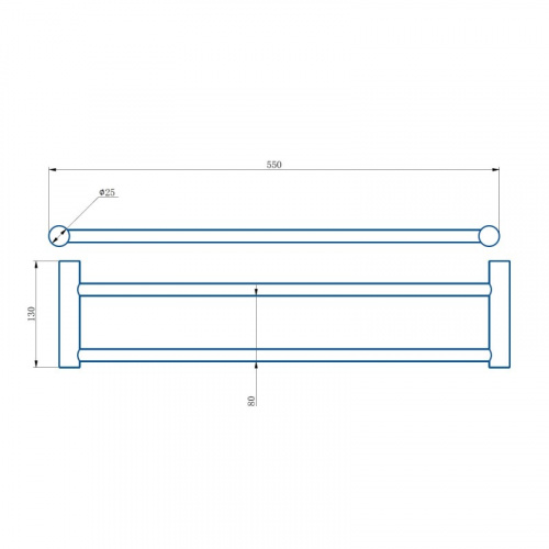 картинка Полотенцедержатель Haiba хром (HB8409) от магазина Сантехстрой