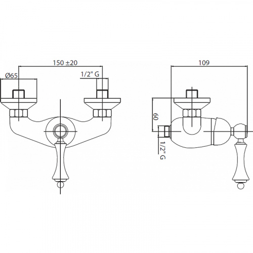фото смеситель для душа cezares margot margot-dm-03/24-bi золото 24 карат