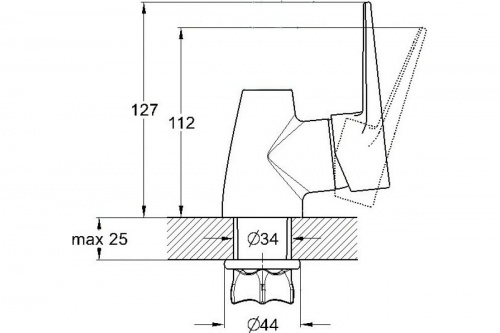 картинка Смеситель для кухни G-lauf без излива, хром ZOP4-F045X от магазина Сантехстрой