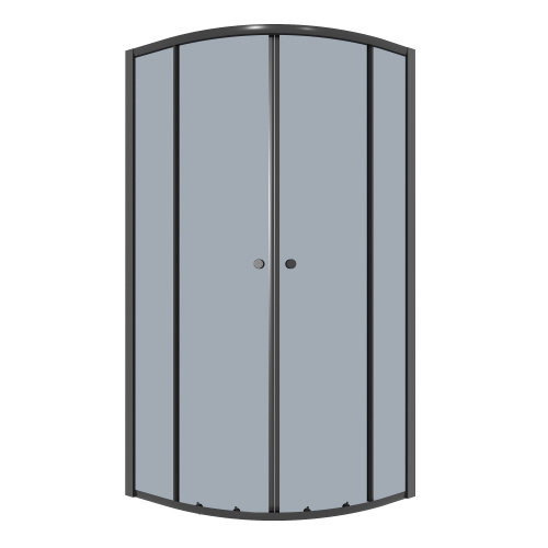 картинка Душевое ограждение Niagara Eco NG-1003-14T (80х80х190) четверть круга,раздвижное,черный,стекло тонированное,1 место от магазина Сантехстрой